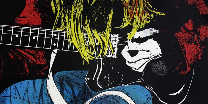 1332x850 Wallpaper style, hair, guitar, art, guitarist, musician, kurt cobain images  for desktop, section стиль - download