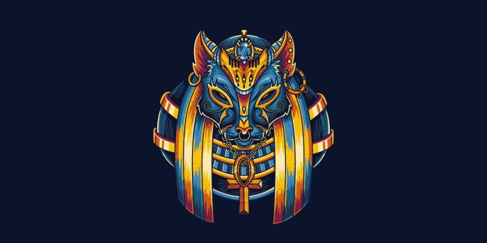 1332x850 Wallpaper Fantasy, Art, Egypt, Vector, Cat, Background, God, Beast,  Illustration, Minimalism, Egyptian, Angga Tantama, Egypt Mythology images  for desktop, section минимализм - download