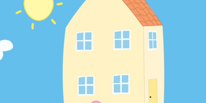1183x2560 Peppa Pig House Wallpaper for Phone - Aesthetic Peppa Pig Wallpaper
