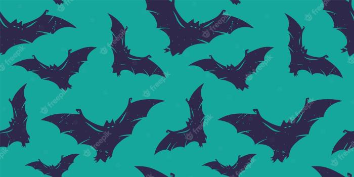 2000x1000 Premium Vector | Pattern wallpaper with bats for halloween holiday