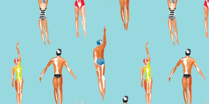 3028x1872 Swimmers in Water Wallpaper for Walls | Swimmers