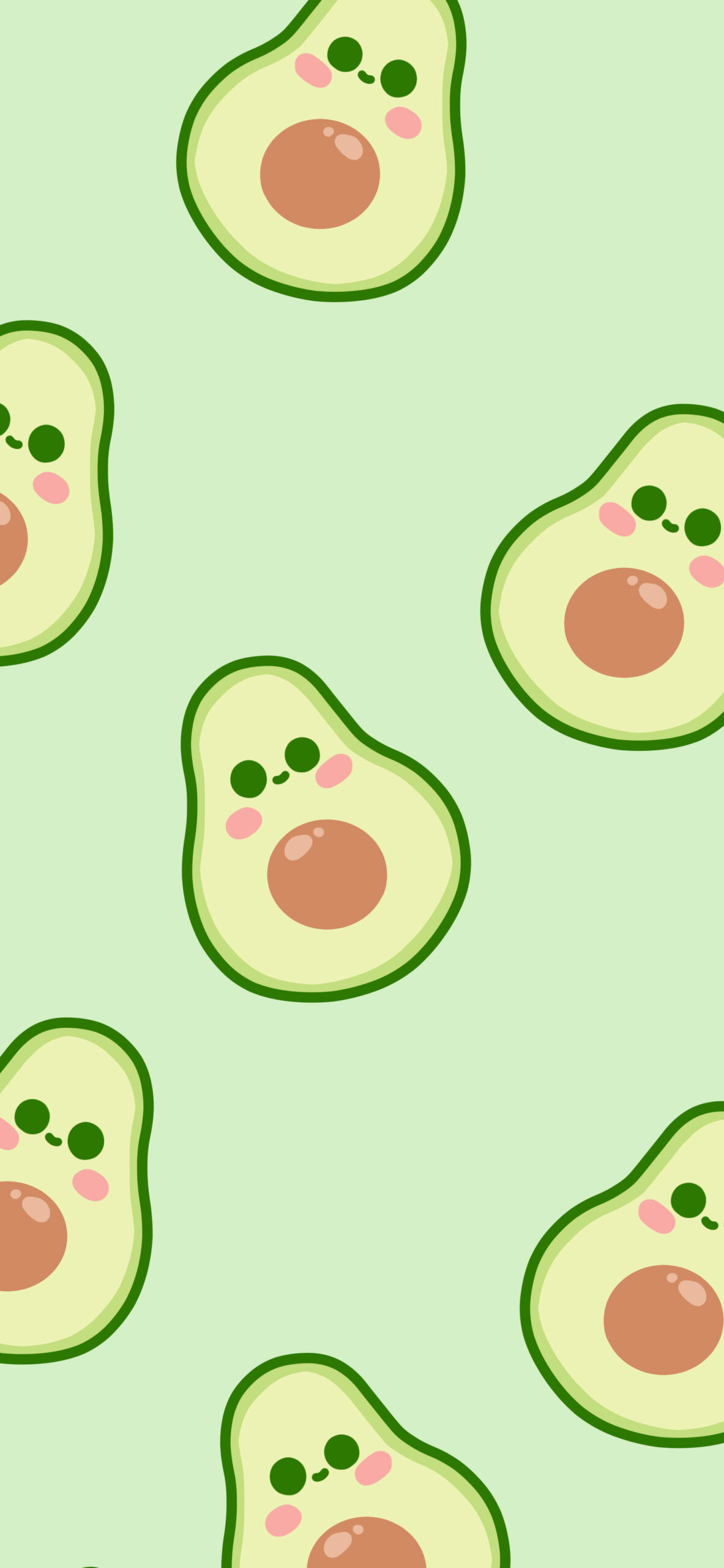1183x2560 Cute Avocado Green Wallpapers - Aesthetic Kawaii Wallpapers 4k