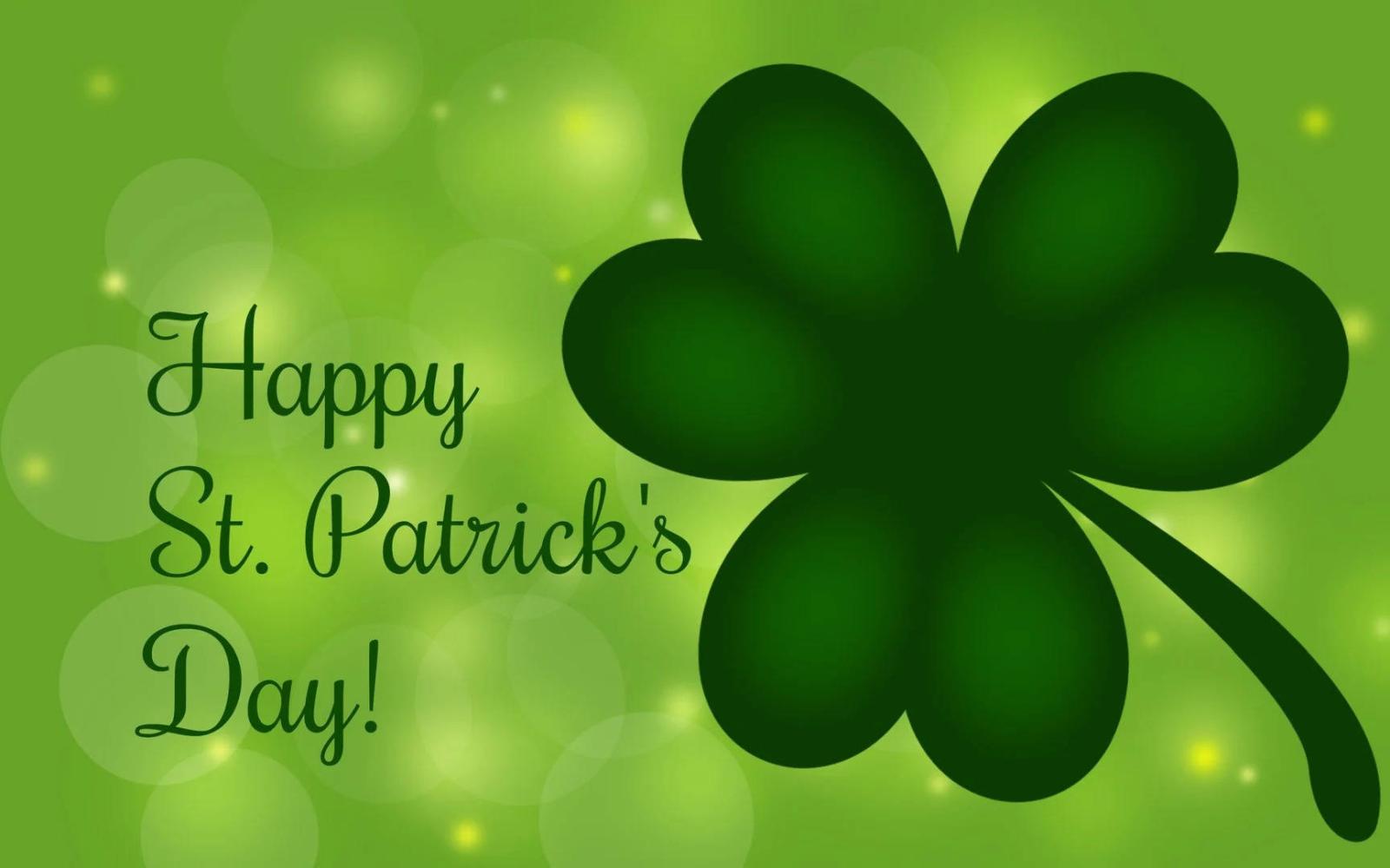 1728x1080 Download Saint Patrick's Day With Big Green Clover Wallpaper | Wallpapers .com
