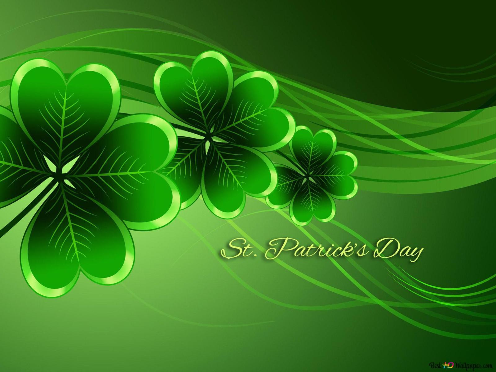 2048x1536 Happy Saint Patrick's day green leaves (St. Patrick's Day) 2K wallpaper  download