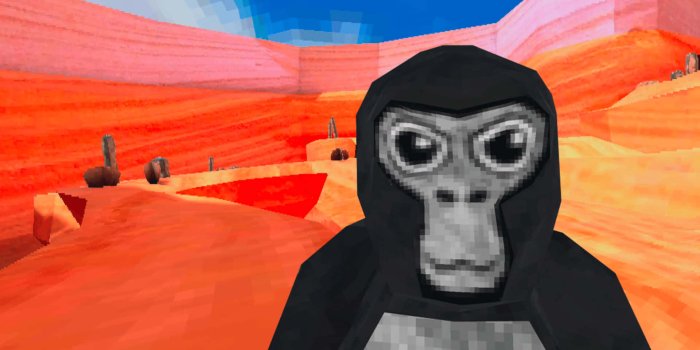 1920x1080 Download Gorilla Tag Portrait In The Canyon Wallpaper | Wallpapers.com