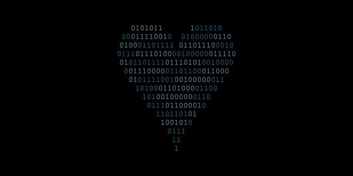 1332x850 Wallpaper Minimalism, Heart, Background, Art, Binary code, by Random  Access, 0101 images for desktop, section минимализм - download