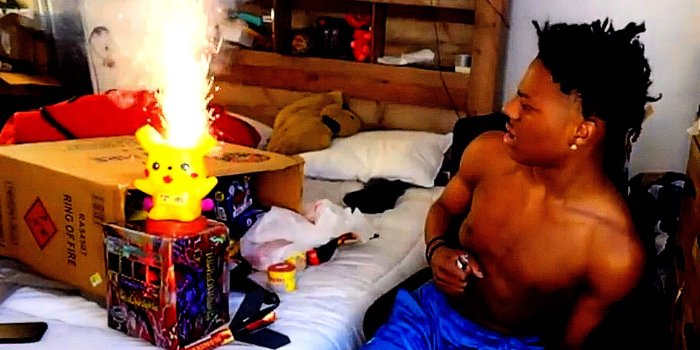 1920x1080 IShowSpeed lights Pokémon firework inside, surprised fire starts | The  Loadout