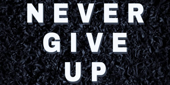 960x1920 Download Black Motivation Never Give Up Wallpaper | Wallpapers.com