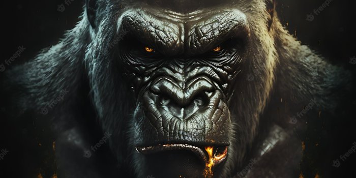 2000x2000 Premium Photo | Gorilla drawing wallpaper