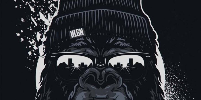 844x1500 Download Cool Art Black Gorilla Iphone Wallpaper | Wallpapers.com