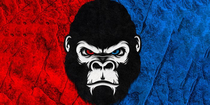 3072x1728 Gorilla Red Blue Minimal 5k, HD Artist, 4k Wallpapers, Images, Backgrounds,  Photos and Pictures