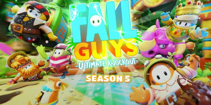 1920x1080 Download Fall Guys Ultimate Knockout Season 5 Game Poster Wallpaper |  Wallpapers.com