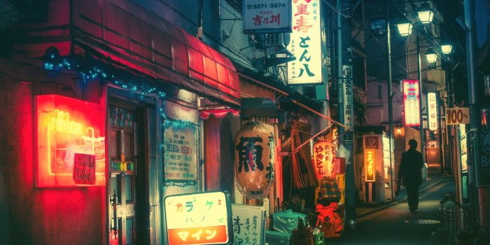 2048x1365 Japan, Night, Town, City Wallpapers HD / Desktop and Mobile Backgrounds