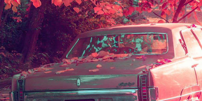 1080x1920 Download Autumn Leaves Vintage Car Wallpaper | Wallpapers.com