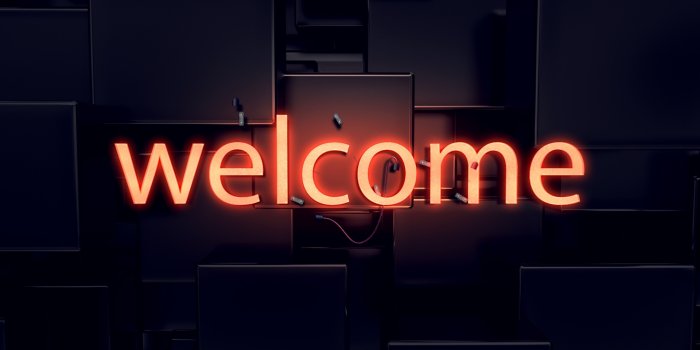 1920x1080 Welcome Wallpaper 4K, Neon glow, Black/Dark, #2068