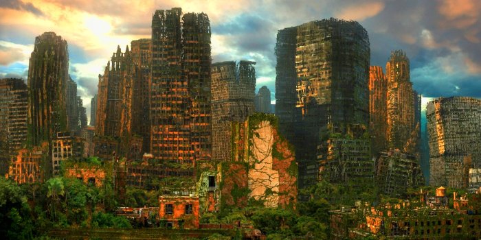 1920x1080 sci, Fi, Futuristic, Apocalyptic, Cities, Urban, Decay, Ruin, Art Wallpapers  HD / Desktop and Mobile Backgrounds