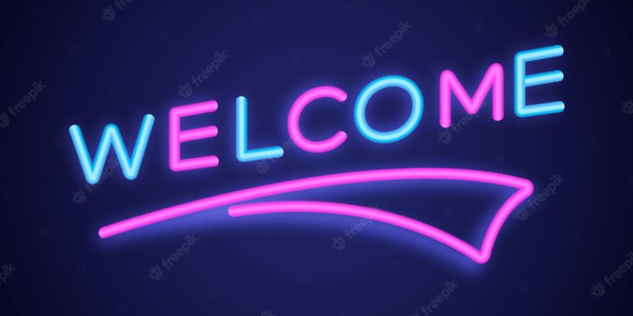 2000x2000 Welcome Neon Images - Free Download on Freepik