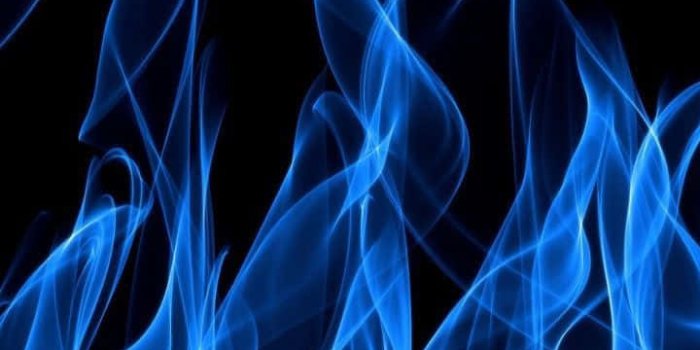 720x1280 Download Aesthetic Blue Fire On Black Background Wallpaper | Wallpapers.com