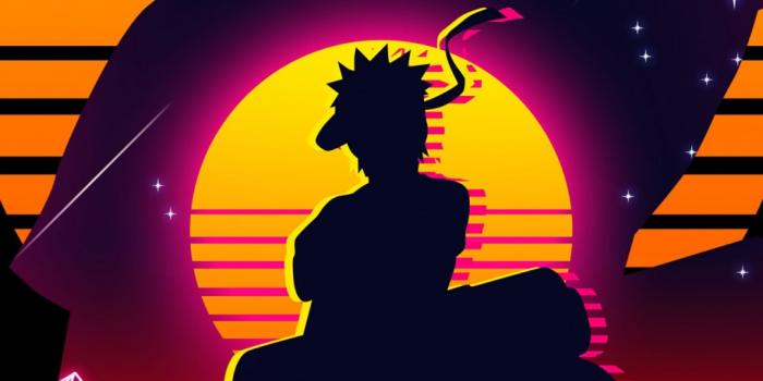 1080x2400 Naruto Uzumaki Wallpaper 4K, Retro, Black background, Black/Dark, #6502