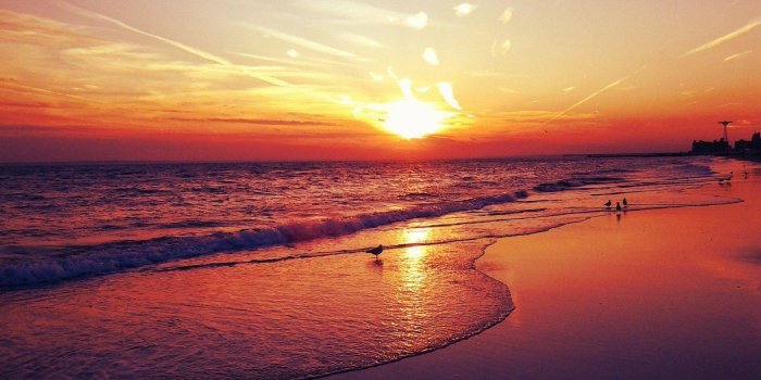 1920x1200 Sunset At The Beach Wallpapers