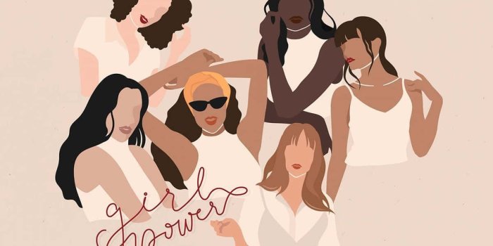 1200x1200 Download A Group Of Women With The Words Girl Power | Wallpapers.com