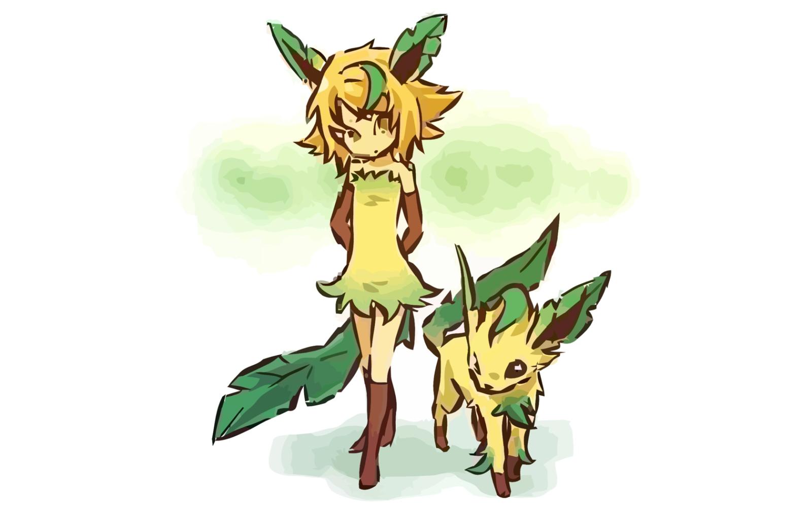 1680x1050 Leafeon Moemon by hitec