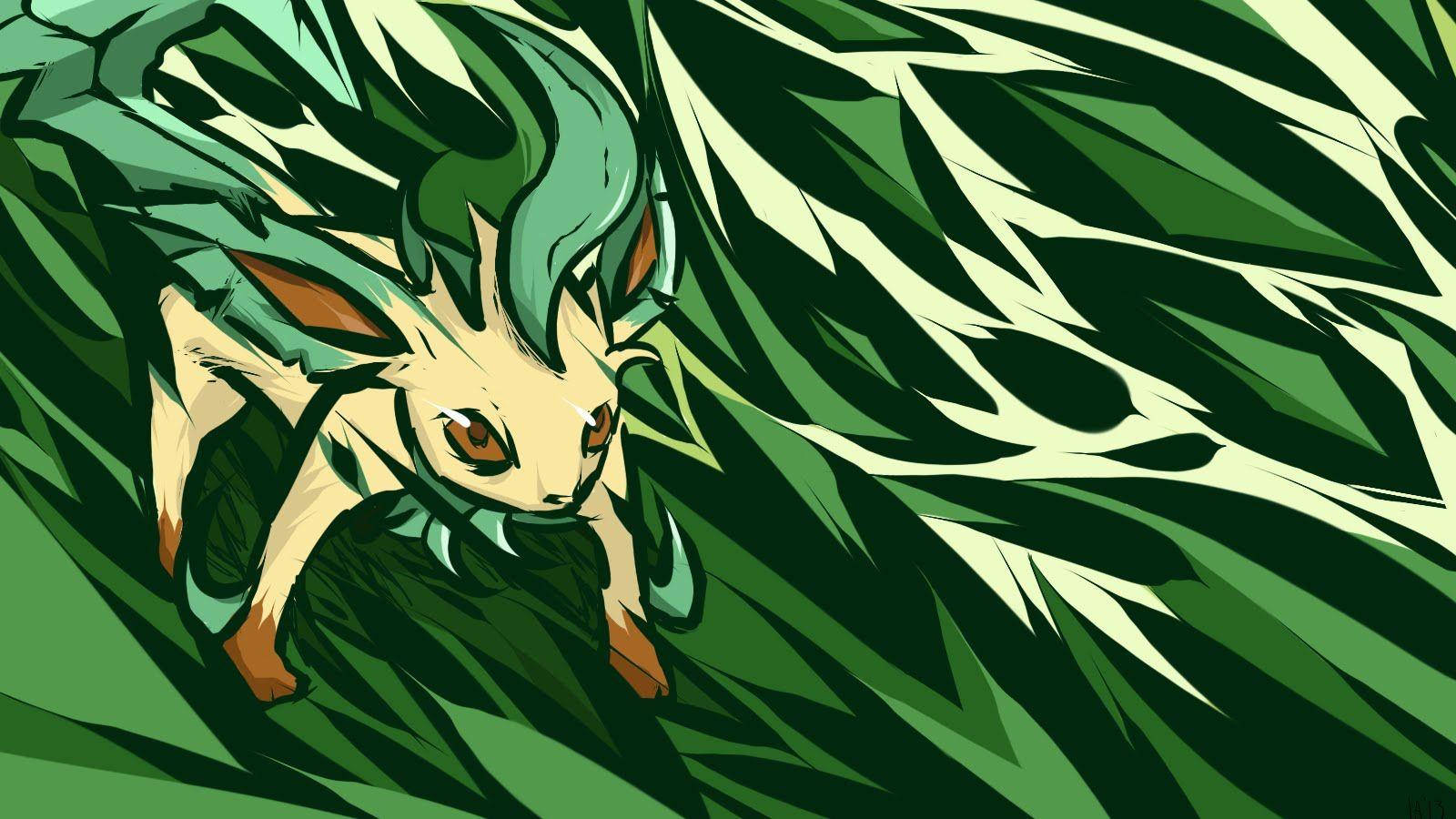 1600x900 Download Leafeon Attacking Wallpaper | Wallpapers.com