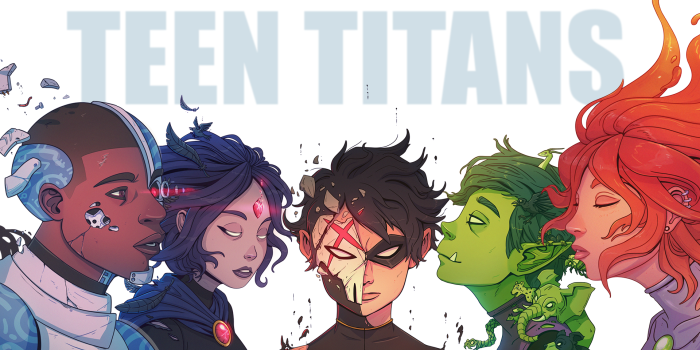 1920x1080 Teen Titans Wallpaper by me ^^ - maodraws : r/teentitans