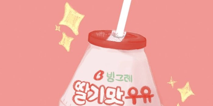 887x1920 Download Strawberry Milk Cute IPhone Wallpaper | Wallpapers.com