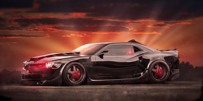 1920x1080 Evil Chevrolet Camaro Muscle Car Wallpaper - HD Car Wallpapers #6823