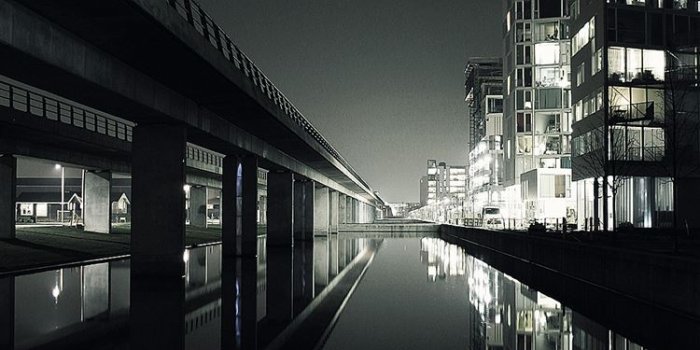 750x1334 Dark City View Beside Lake Landscape iPhone 8 Wallpapers Free Download