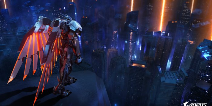 3840x2160 Gigabyte AORUS Gaming Wallpaper 4K, Cyberpunk, Cyborg, Technology, #7495