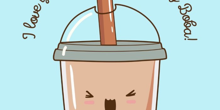 1080x1920 Kawaii Boba Tea Phone Wallpaper - Etsy