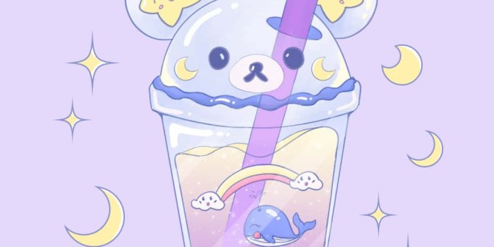 1080x1080 Download Starry Cute Boba Tea Wallpaper | Wallpapers.com