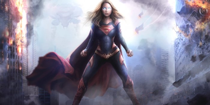 1024x768 Wallpaper supergirl, smoke, dusk, superhero, art desktop wallpaper, hd  image, picture, background, dc91ca | wallpapersmug