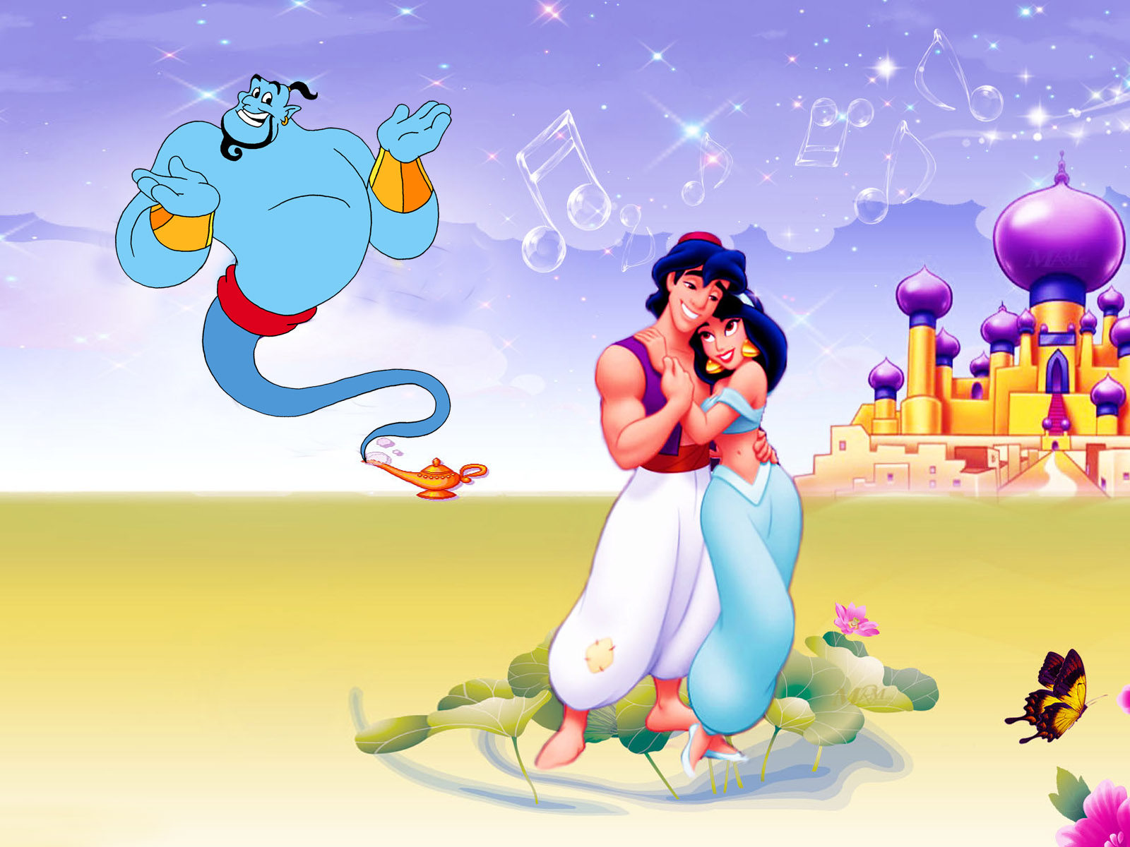 1600x1200 Aladdin And Jasmine Aladdin Palace Disney Hd Wallpaper 1920x1200 :  Wallpapers13.com