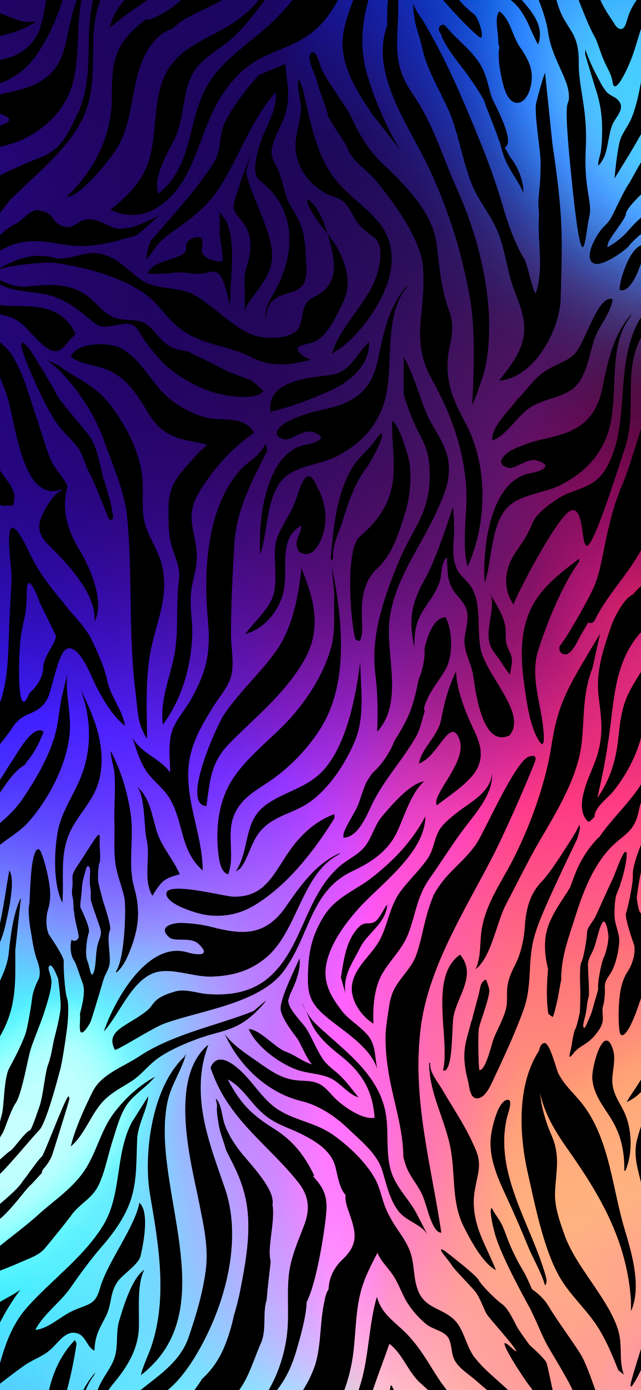 1299x2813 Colorful Zebra - Wallpapers Central