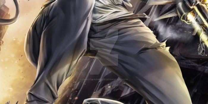 1125x2436 One punch man Genos fanart iPhone