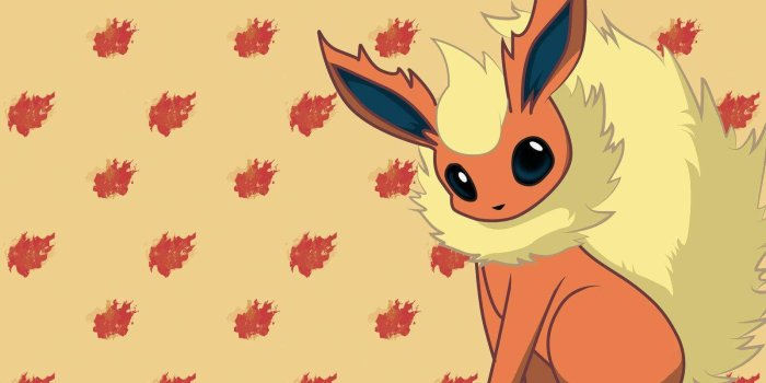 1600x1044 Download Pokemon Flareon With Patterned