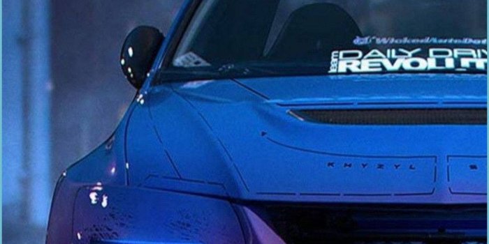 1047x1862 Download Blue Jdm Car Close Up Wallpaper | Wallpapers.com