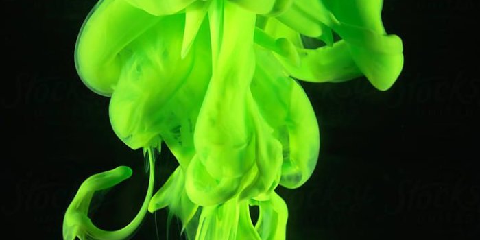 719x1200 Abstract Neon Green Colored Clouds In Water