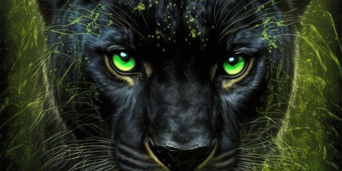1183x2560 Panther Black & Green Art Wallpapers - Panther Wallpapers iPhone
