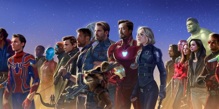 2560x1440 Download 2560x1440 Marvel MCU Standing Together Wallpaper | Wallpapers.com