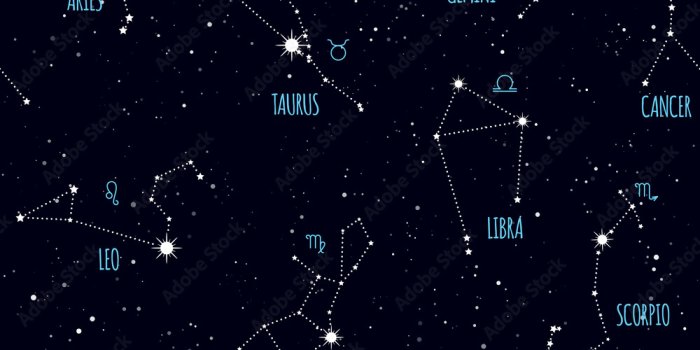 1000x1000 Zodiac seamless pattern, space, star constellations, horoscope symbols.  Texture for wallpapers, fabric, wrap, web page backgrounds, vector  illustration Stock Vector | Adobe Stock