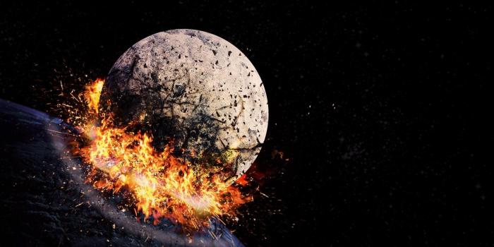 1920x1080 Download Wallpaper 1920x1080 space, hit, explosion, blast, fragments Full  HD 1080p HD Background