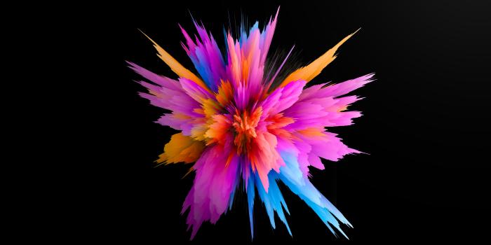 6016x3384 Color burst Wallpaper 4K, Black background, Colorful, #6652