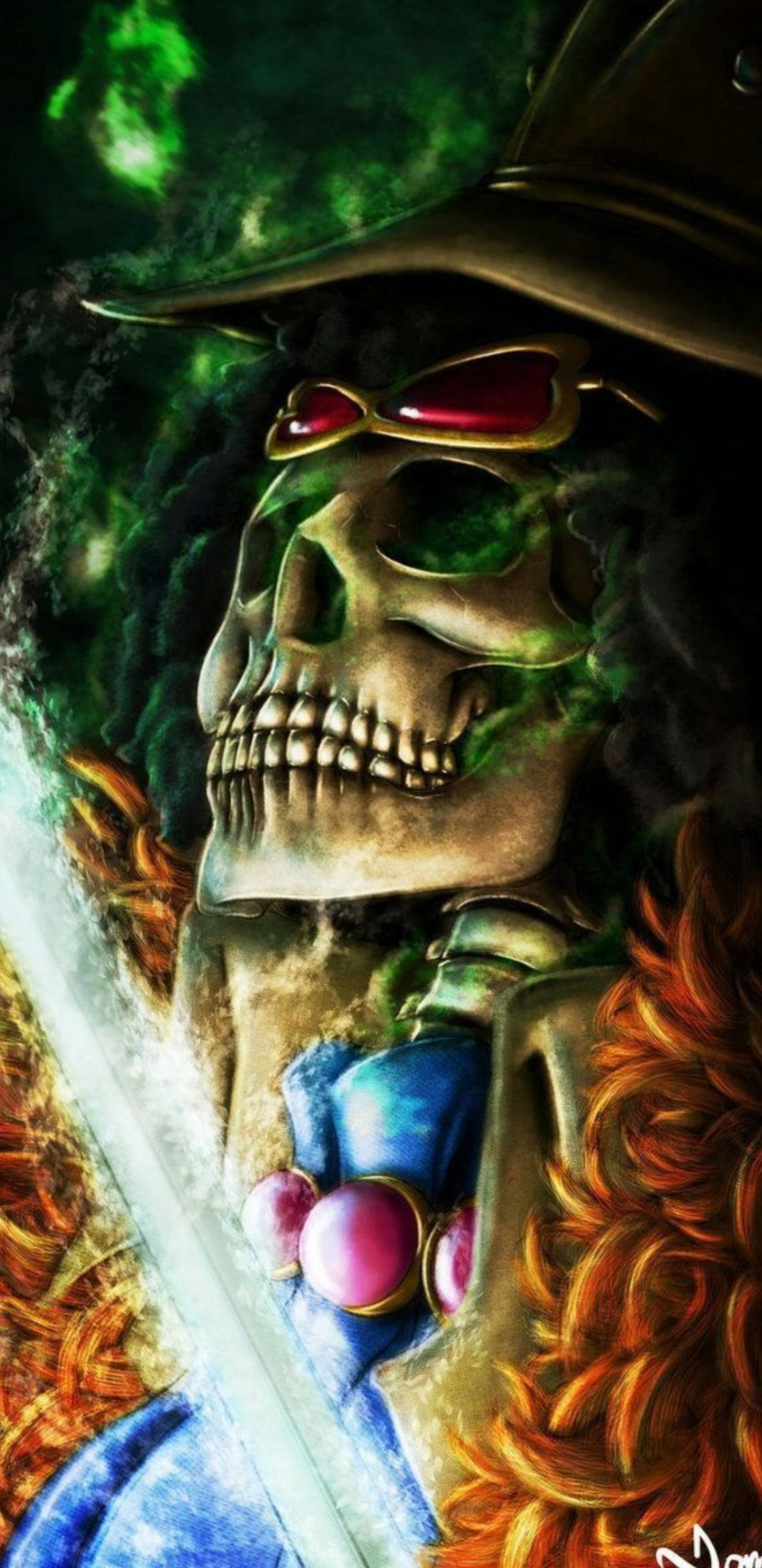 1440x2960 Download Skeleton Aesthetic One Piece Brook Wallpaper | Wallpapers.com
