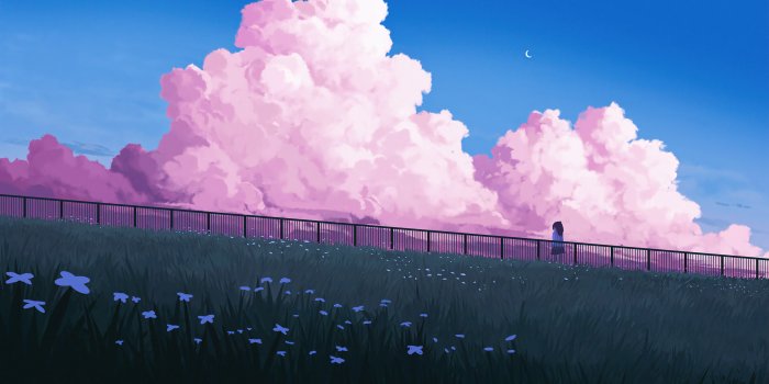 3840x2160 391748 clouds, anime, scenery, art, 4k, pc - Rare Gallery HD Wallpapers