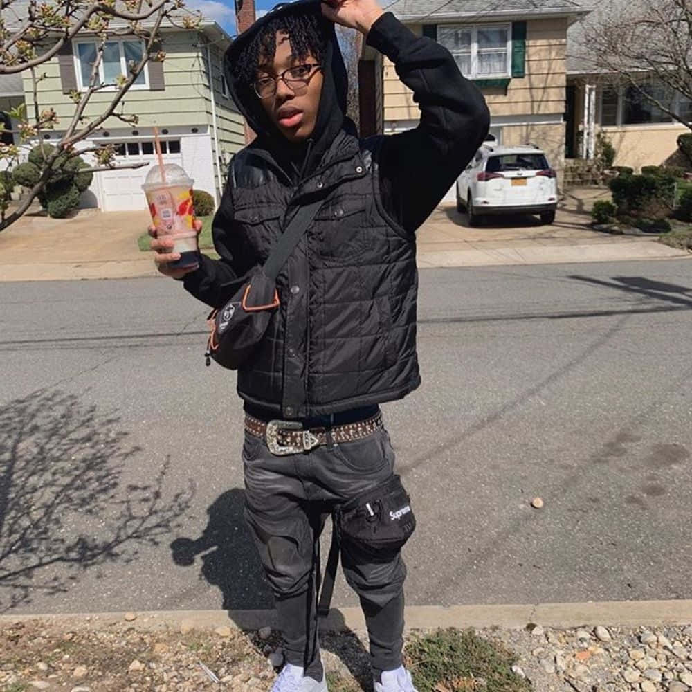 1000x1000 Download Lil Tecca Sporting a Fresh Look Wallpaper | Wallpapers.com