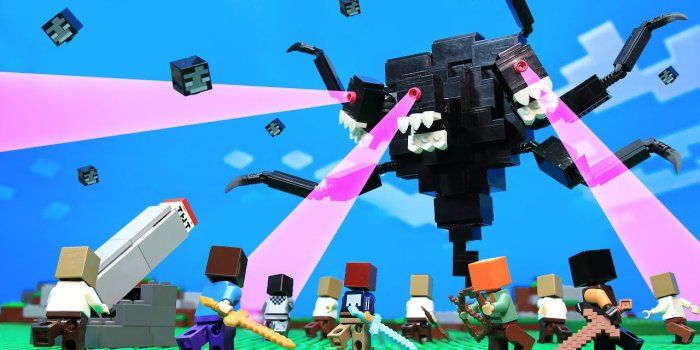 1280x720 10,000 Villagers vs Mutant Wither Storm in LEGO Minecraft | Lego Stop  Motion | minecraft animation